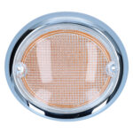 Turn signal lens, left, clear/orange