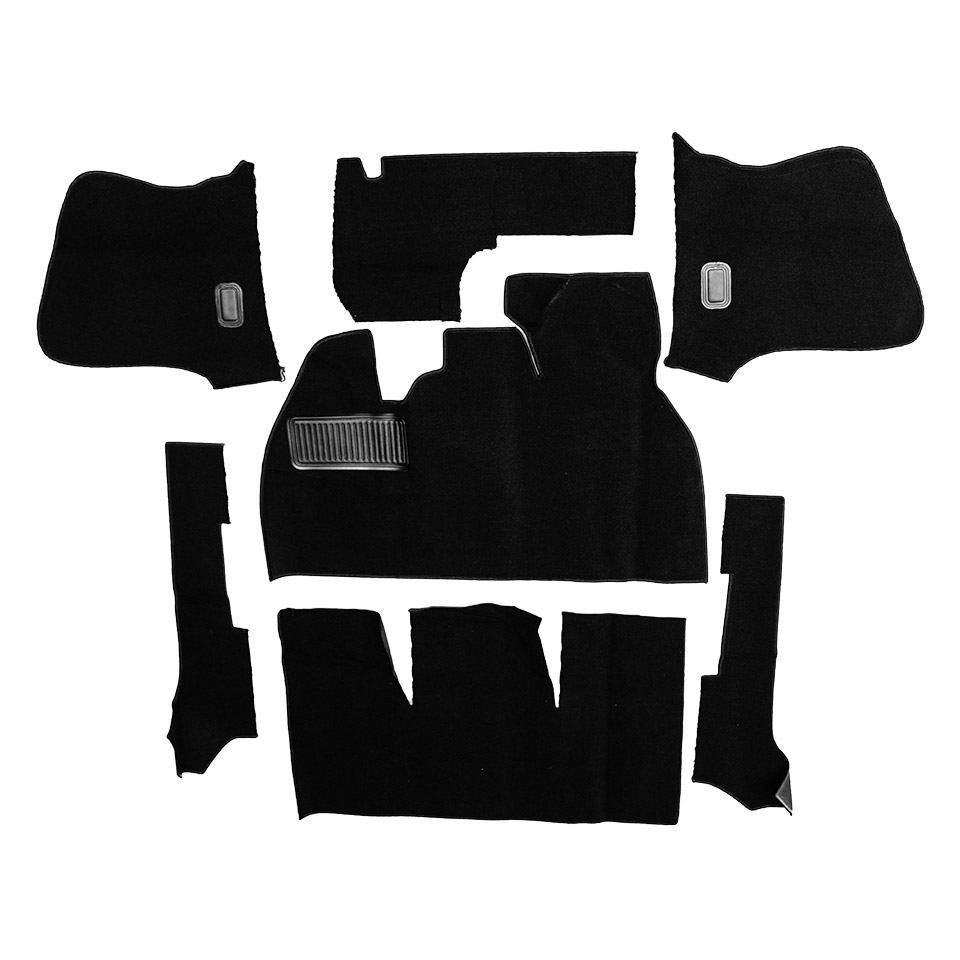 19653 Carpet kit, Beetle convertible, black - Image 1