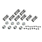Ressorts de soupapes avec supports et colliers en aluminium, jeu complet de 8 pièces