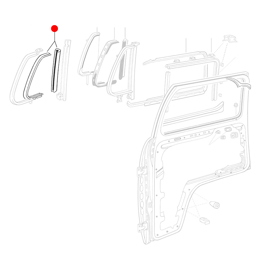 Vent wing door seal for non opening windows Vent wing door seal for non opening windows, each - Afbeelding 1