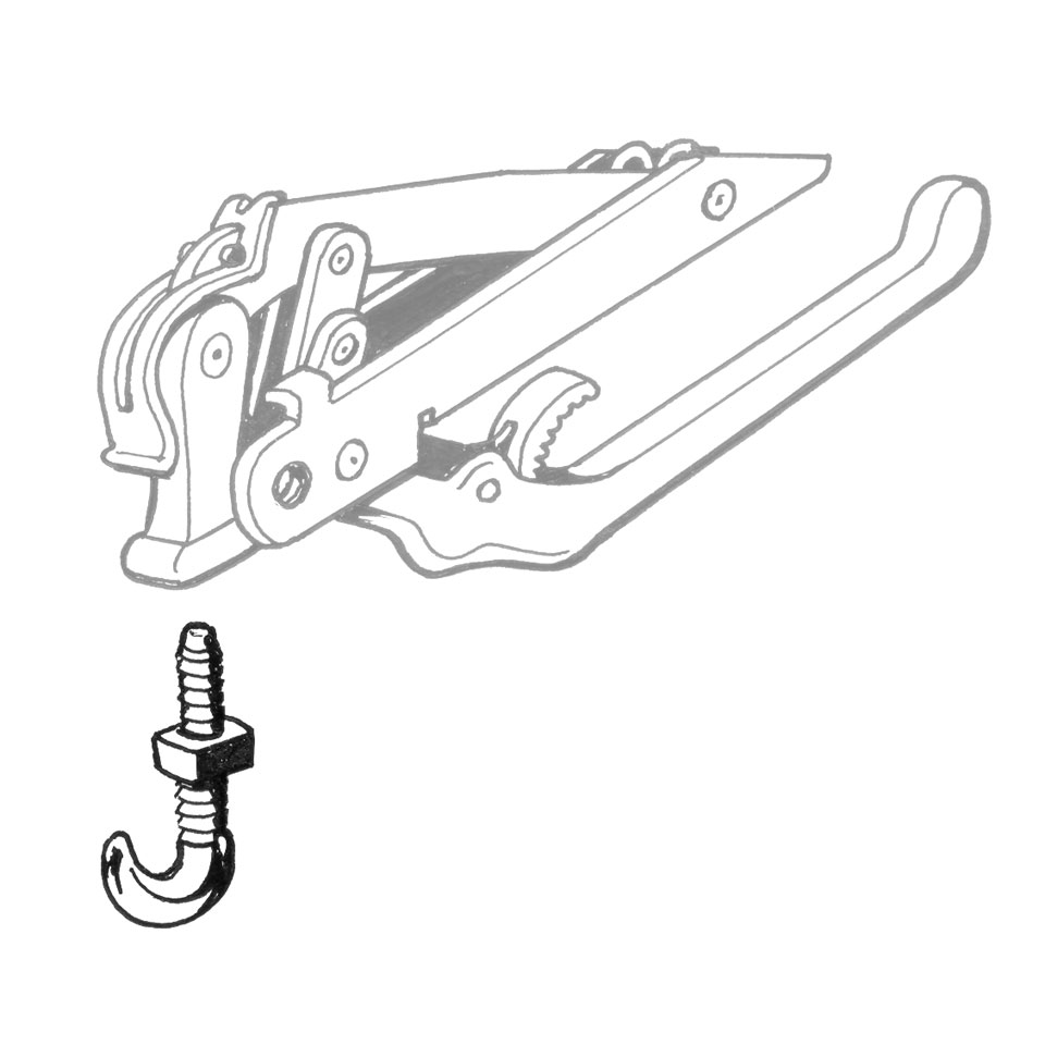 Hook for top latch convertible Hook for top latch convertible, each - Image 1