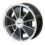Wheel BRM, polished/black, 5 lug (5x205), 5 x 15", ET +5