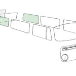 Ventana lateral trasera I/D, verde