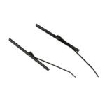 Wiper blade + arm, black, pair, 18.50cm