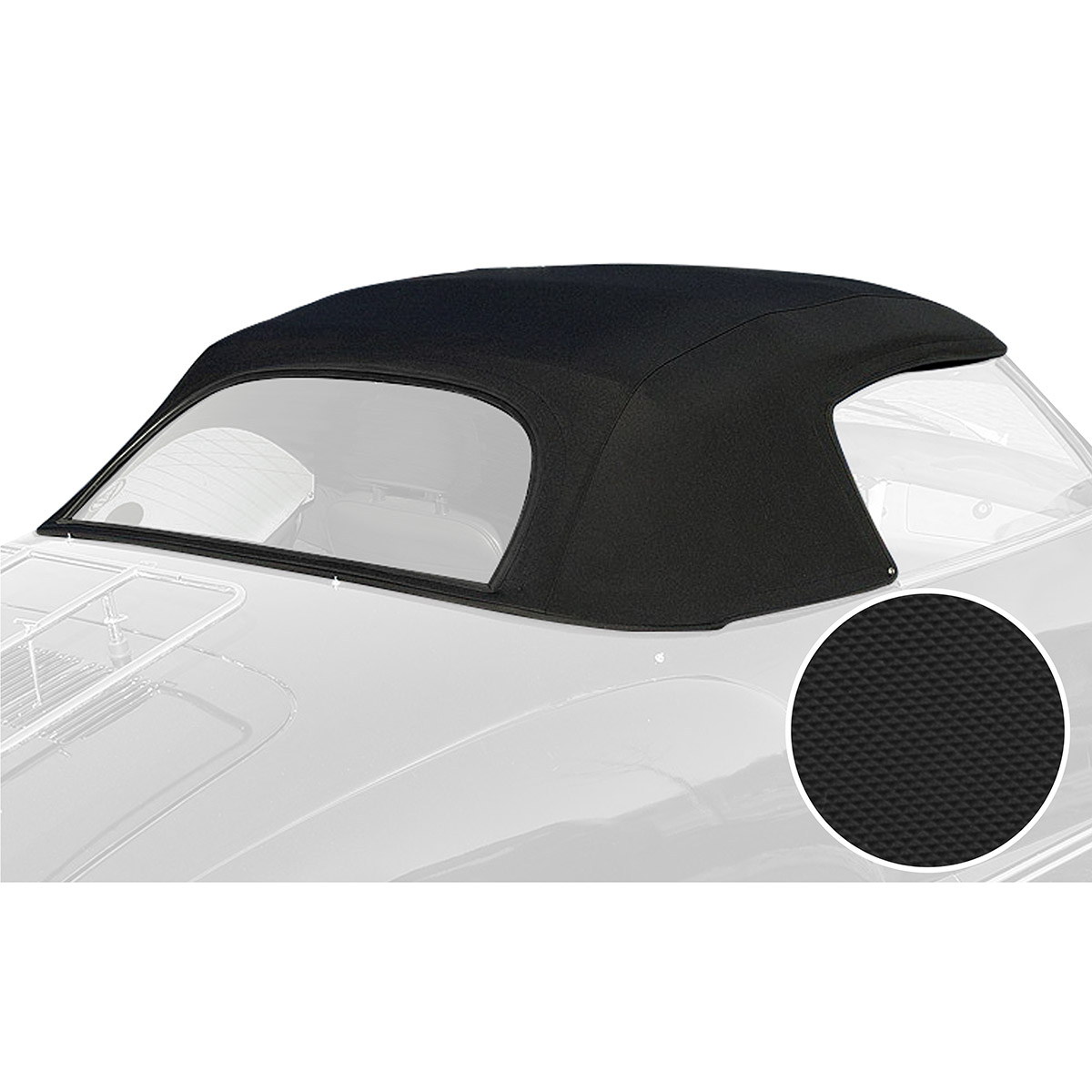 Capota exterior convertible Convertible outer hood, Vinyl, black - Imagen 1