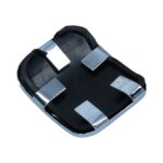Brake or clutch pedal cover, chrome/black rubber, each - Image 2
