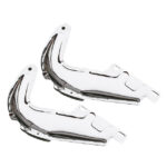 Front hood hinge, chrome, pair