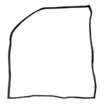 Door seal, left, German Quality