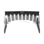Firewall, stainless steel, with louvres