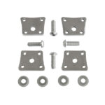 Plates for fuel tank fixation, Inox, set of 4, Vintage speed