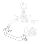 Water pipe between waterpump and thermostat housing, Stainless Steel - Image 2