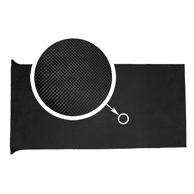 Rubberen mat zwart tussen voorstoelen (doorloop) (zwart) voor Bus -67 Front rubber mat black between front seats (Walk-through)(black) - Afbeelding 1