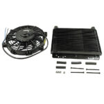 Oil cooler 72 plates, 26 x 28 cm, with ventilator
