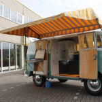 Westfalia tent fabric yellow/grey (per meter) - Image 2